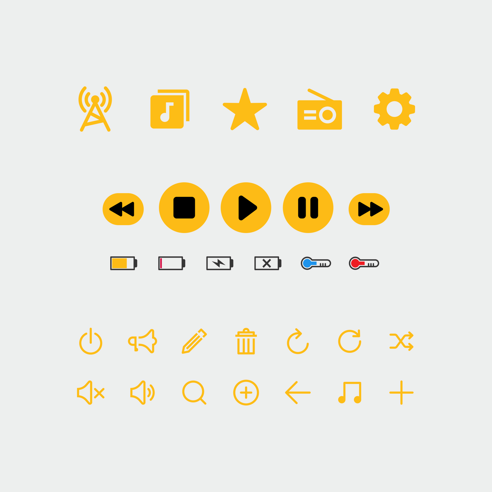 Dewalt Radio Connect app icons